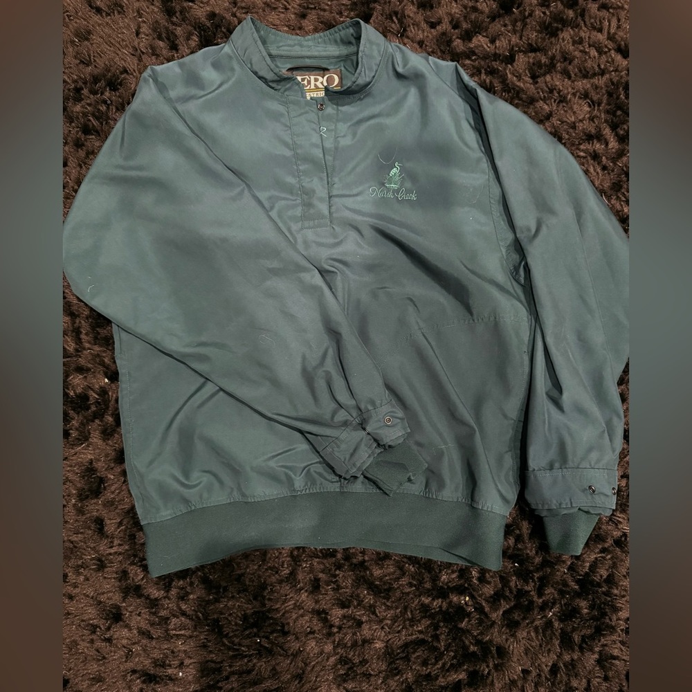 emerald green windbreaker